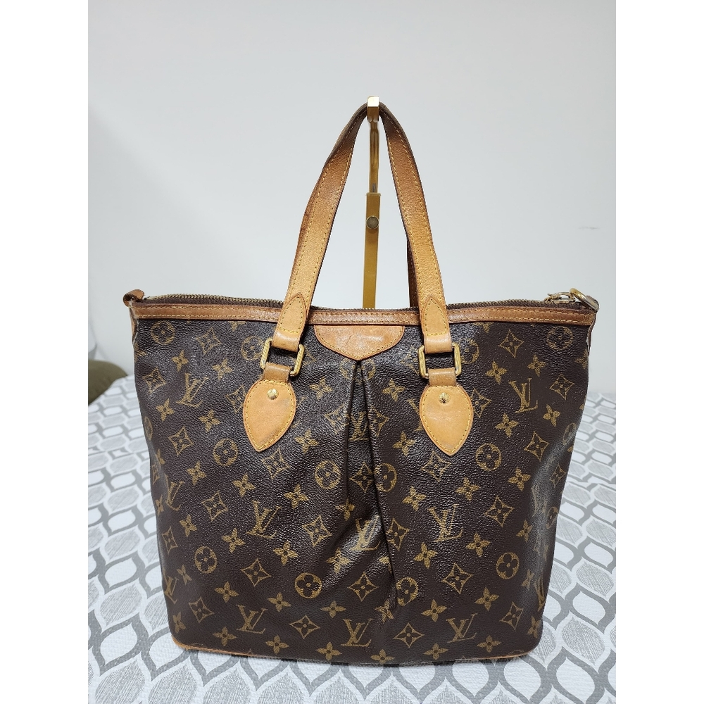 LOUIS VUITTON Monogram Palermo PM Shoulder Bag Brown - Picture 3 of 16